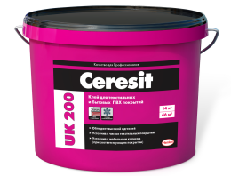 Универсальный водно-дисперсионный клей для текстильных и гетерогенных ПВХ покрытий Ceresit ( Thomsit ) UK 200, 14 кг